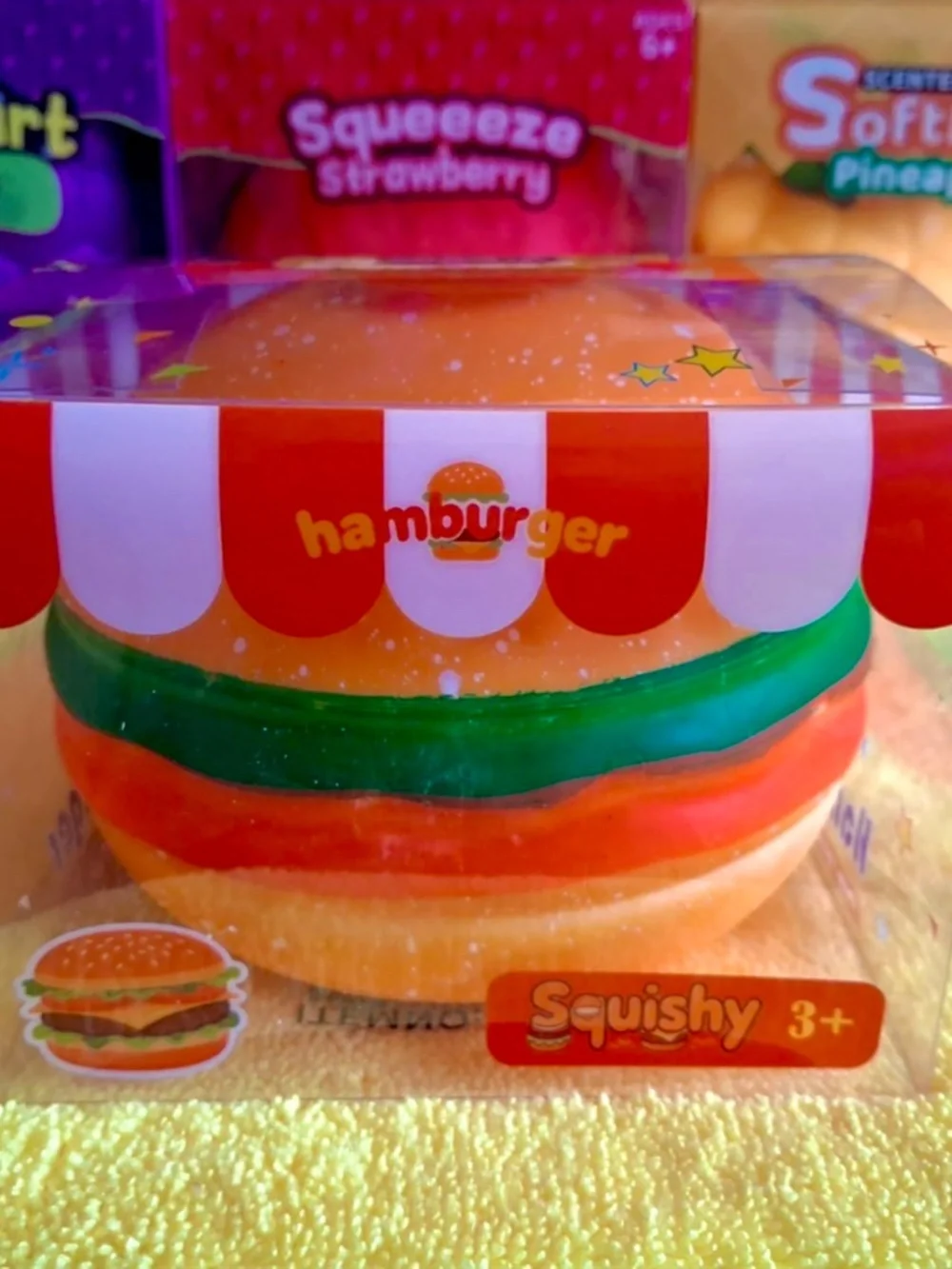 JUMBO SIZE SQUISHY HAMBURGER 5 INCHS